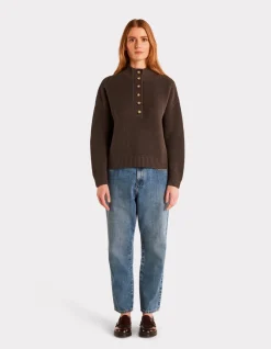 Celio Pull en coton lourd col montant - gris^Femme Pulls
