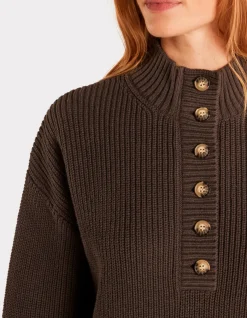 Celio Pull en coton lourd col montant - gris^Femme Pulls