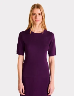 Celio Pull en maille côtelée - violet^Femme Pulls|Les Ensembles