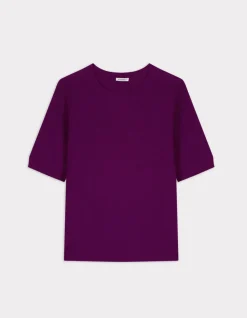 Celio Pull en maille côtelée - violet^Femme Pulls|Les Ensembles