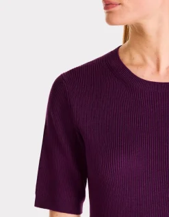 Celio Pull en maille côtelée - violet^Femme Pulls|Les Ensembles