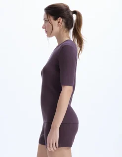 Celio Pull en maille côtelée - violet^Femme Pulls|Les Ensembles