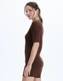 Celio Pull ensemble en maille côtelée - bordeaux^Femme Pulls|Les Ensembles