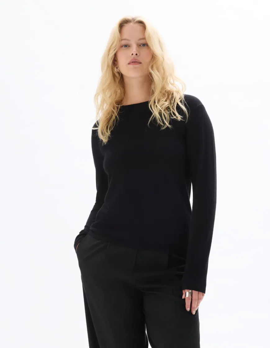 Celio Pull fluide col rond en viscose ECOVERO™ -^Femme Pulls