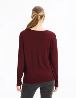 Celio Pull fluide col v viscose écovéro -^Femme Pulls