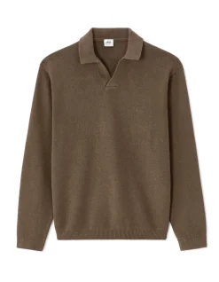 Celio Pull oversize col V 100% coton - taupe^Homme Pulls