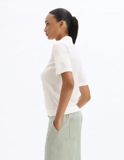 Celio Pull polo manches courtes en maille - écru^Femme Pulls