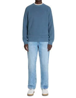 Celio Pull regular col rond 100% coton - bleu^Homme Pulls