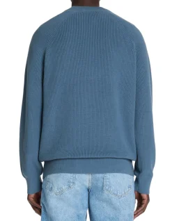 Celio Pull regular col rond 100% coton - bleu^Homme Pulls