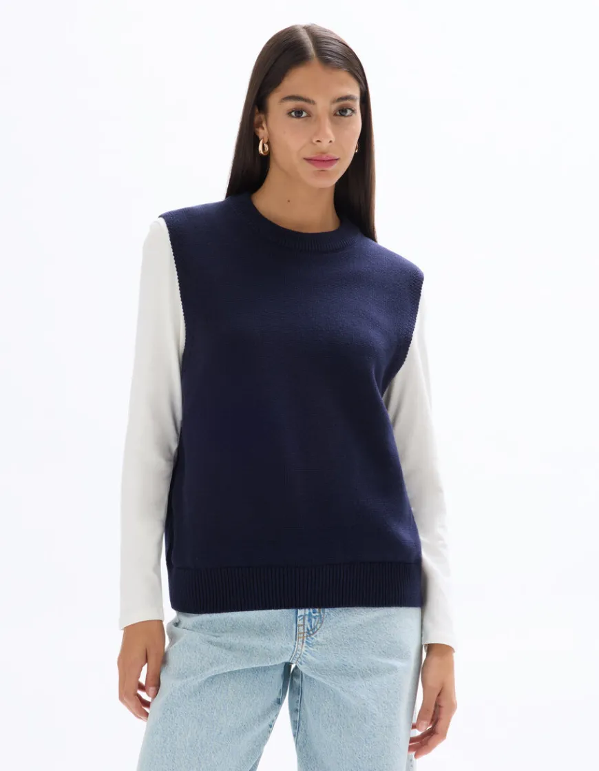 Celio Pull sans manches col rond-^Femme Pulls