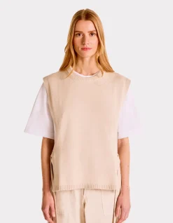 Celio Pull sans manches noué - beige^Femme Pulls