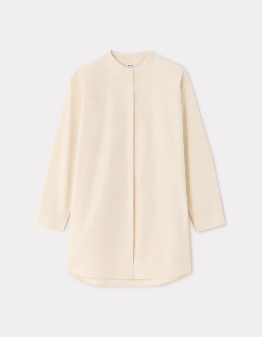 Celio Robe courte à col mao - beige^Femme Robes|Robes