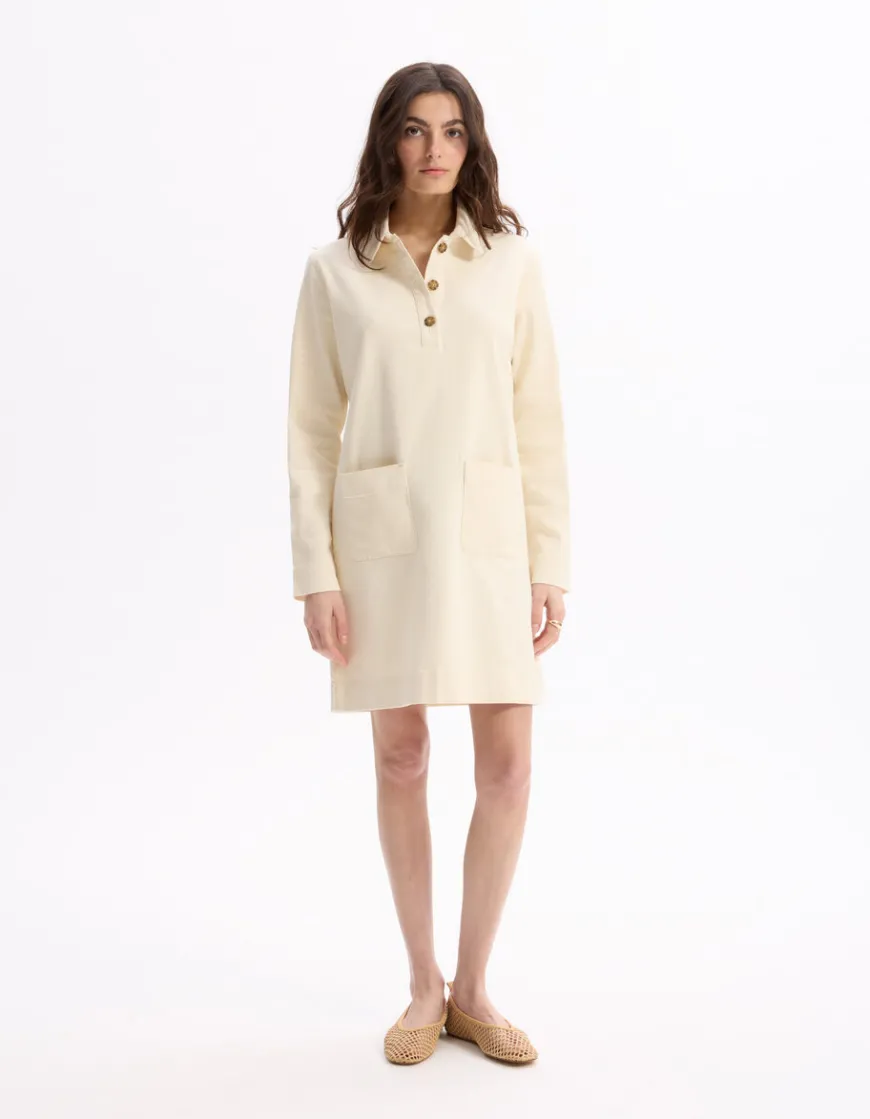 Celio Robe courte en flat - beige^Femme Robes|Robes