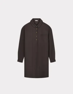Celio Robe courte à manches longues - gris^Femme Robes|Robes