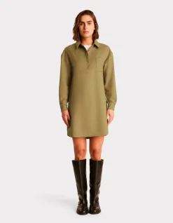 Celio Robe courte à manches longues - vert^Femme Robes|Robes