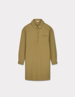 Celio Robe courte à manches longues - vert^Femme Robes|Robes