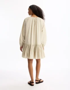 Celio Robe courte à volant - gris^Femme Robes|Robes