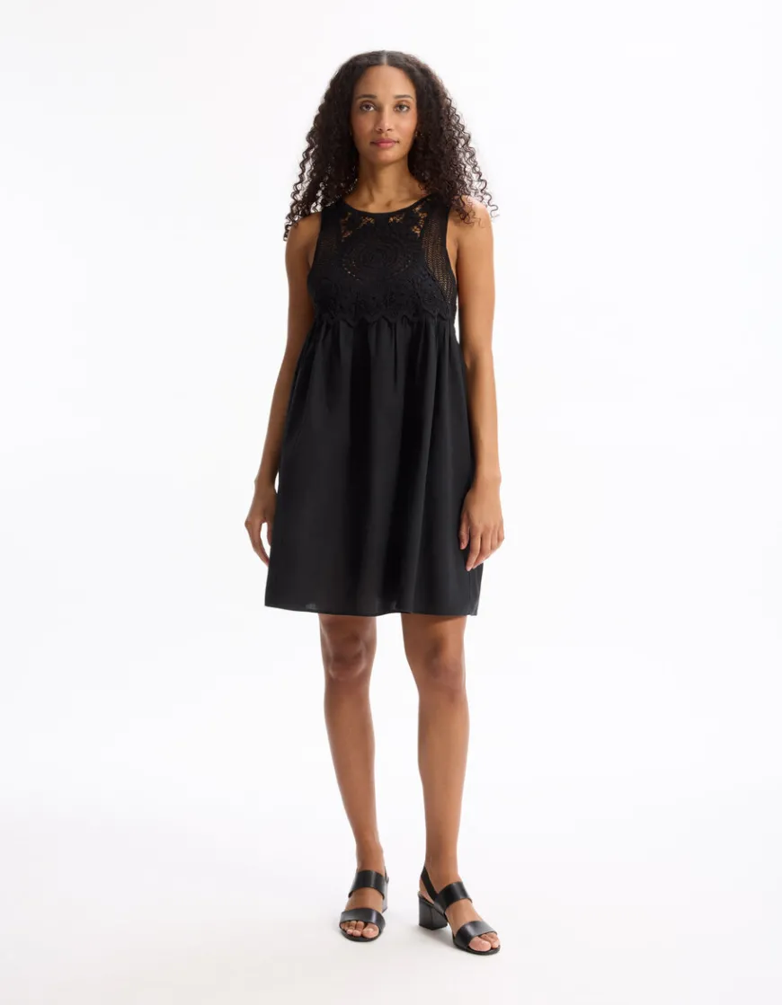 Celio Robe courte broderie sur le haut -^Femme Robes|Robes