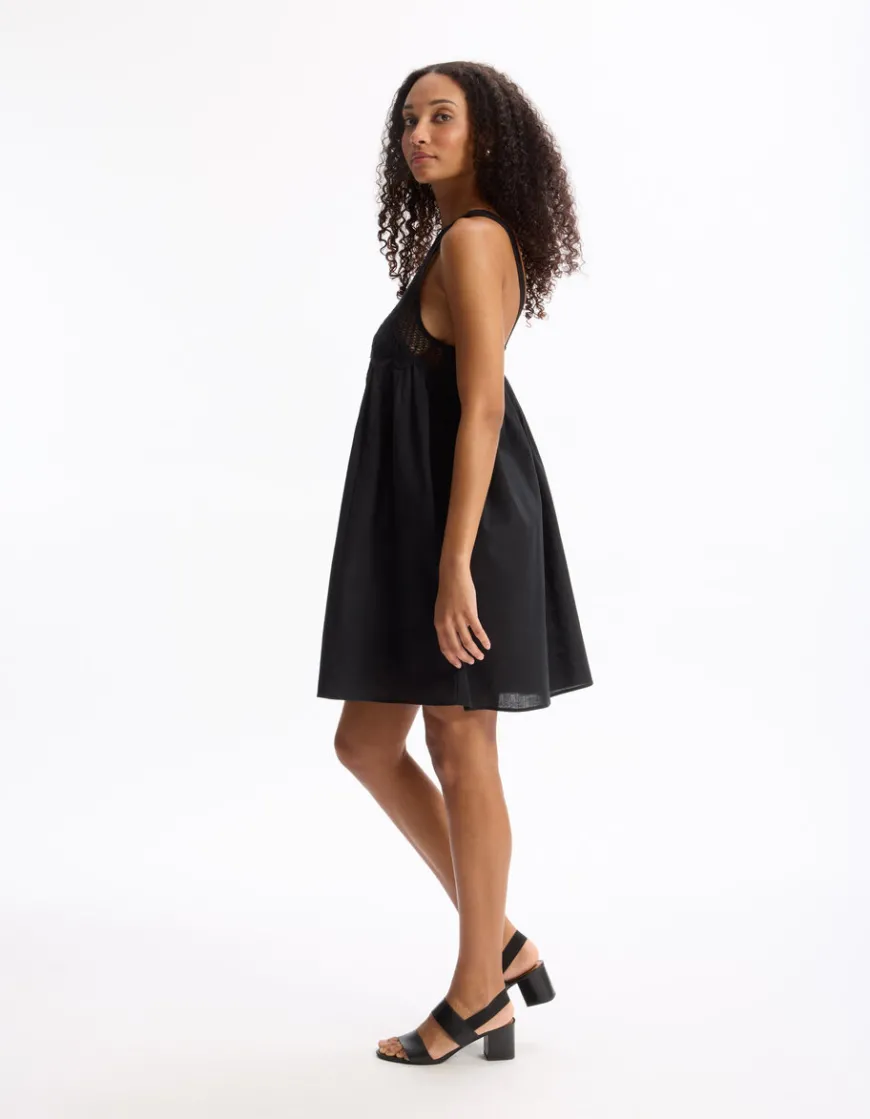 Celio Robe courte broderie sur le haut -^Femme Robes|Robes