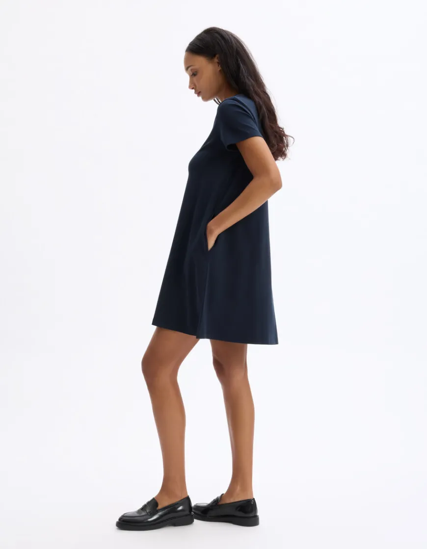 Celio Robe courte en coton -^Femme Les Essentiels Aux Meilleurs Prix|Robes