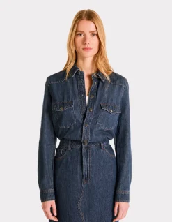 Celio Robe longue en denim - bleu^Femme Les Meilleures Ventes|Robes
