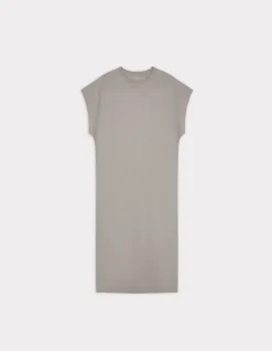 Celio Robe longue sans manches en coton - gris^Femme Les Essentiels Aux Meilleurs Prix|Robes