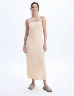 Celio Robe moulante en modal - beige^Femme Loungewear|Les Essentiels Aux Meilleurs Prix