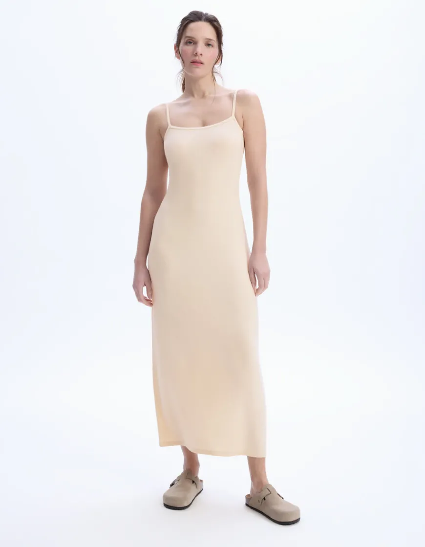 Celio Robe moulante en modal - beige^Femme Loungewear|Les Essentiels Aux Meilleurs Prix