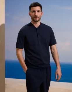 Celio Saint-Tropez - Polo marine en coton stretch^Homme Collabs