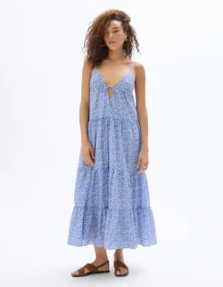 Celio Saint-Tropez - Robe longue fluide à bretelles e^Femme Robes|Robes