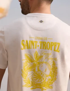 Celio Saint-Tropez - T-shirt blanc 100% coton^Homme Collabs|T-Shirts