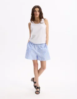 Celio Short en popeline rayé -^Femme Loungewear|Les Essentiels Aux Meilleurs Prix