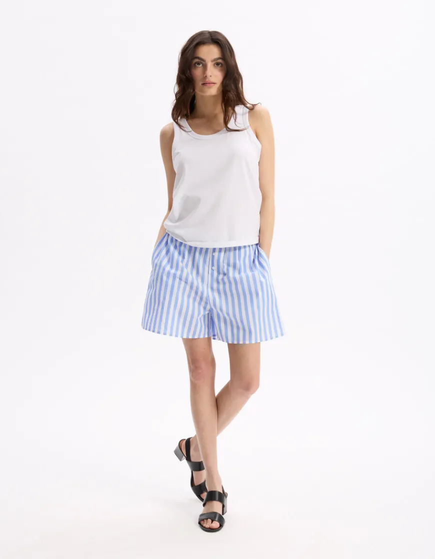 Celio Short en popeline rayé -^Femme Loungewear|Les Essentiels Aux Meilleurs Prix