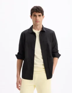 Celio Surchemise 2 poches 100% coton popeline -^Homme Chemises