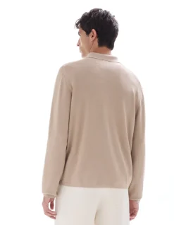 Celio Surchemise en maille unie - beige^Homme Pulls|Gilets Et Cardigans