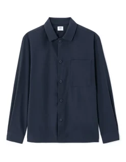 Celio Surchemise technique uni 1 poche - marine^Homme Chemises
