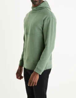 Celio Sweat à capuche - vert^Homme Jogness|Sweats