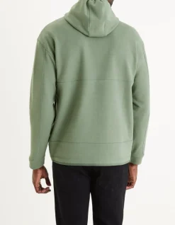 Celio Sweat à capuche - vert^Homme Jogness|Sweats