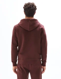 Celio Sweat à capuche zippé regular 100% coton - bordeaux^Homme Sweats