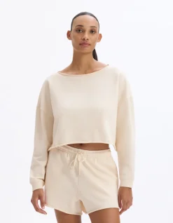 Celio Sweat crop en terry - écru^Femme Sportswear|Pulls