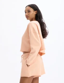 Celio Sweat crop en terry - rose^Femme Sportswear|Les Essentiels Aux Meilleurs Prix