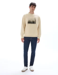 Celio Sweat regular col rond imprimé Asie - blanc^Homme Sweats