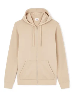 Celio Sweat zippé à capuche 100% coton - beige^Homme Sweats