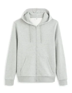 Celio Sweat zippé à capuche en coton mélangé -^Homme Jogness|Sweats