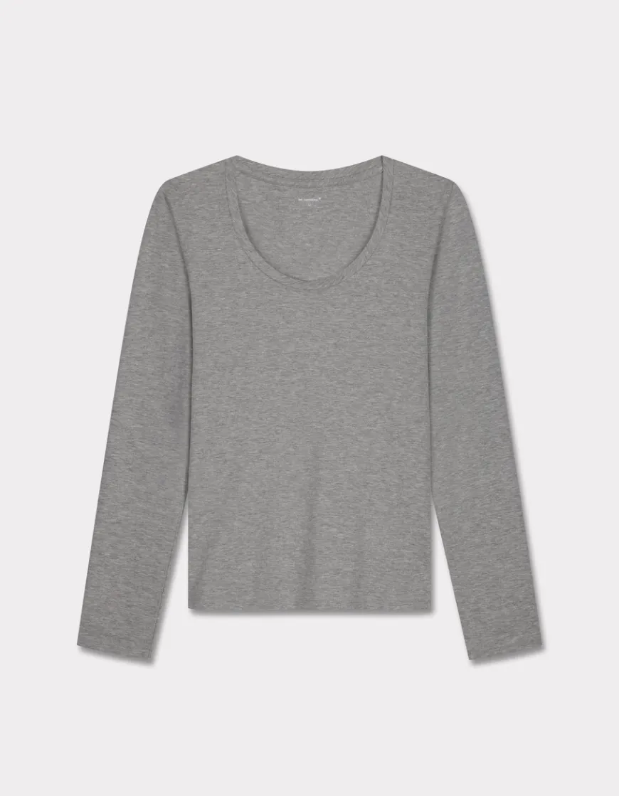Celio T-shirt ajusté à manches longues - gris clair^Femme T-Shirts & Tops