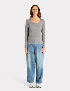 Celio T-shirt ajusté à manches longues - gris clair^Femme T-Shirts & Tops