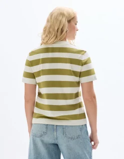 Celio T-shirt boutonné à rayures -^Femme T-Shirts & Tops