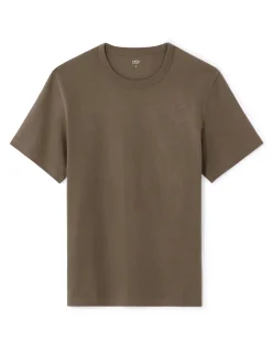 Celio T-shirt boxy col rond 100% coton - taupe^Homme T-Shirts