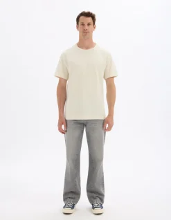 Celio T-shirt boxy col rond 100% coton - jaune^Homme T-Shirts