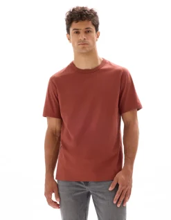 Celio T-shirt boxy col rond 100% coton - rouge^Homme T-Shirts